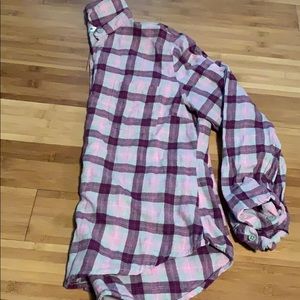 plaid long sleeve shirt